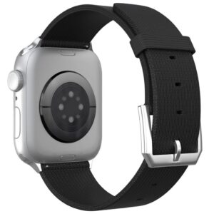 Apple Watch 42/41/40/38mm Justerbart Nylonarmband - Svart