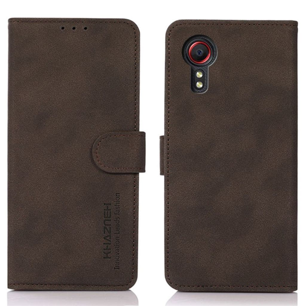 KHAZNEH Samsung Galaxy Xcover 7 Plånboksfodral - Brun