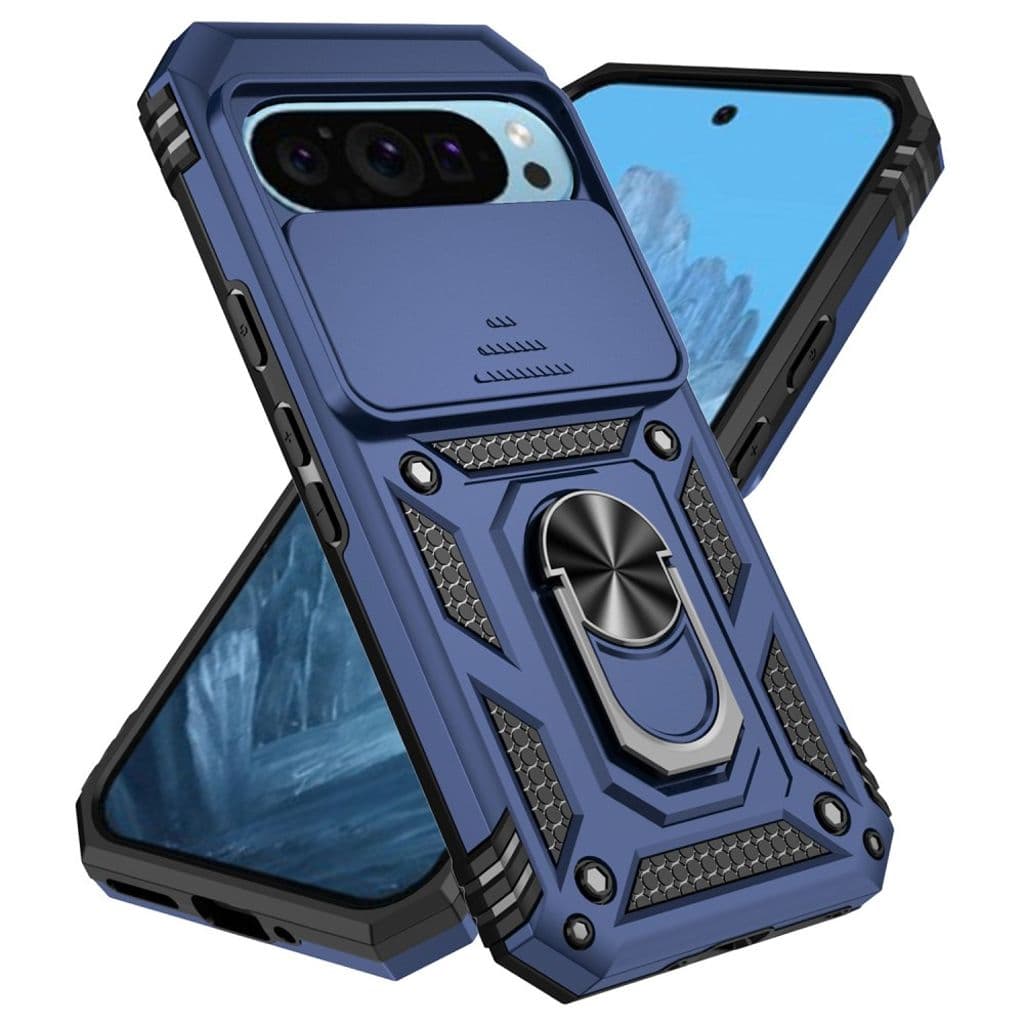 Google Pixel 10 Pro / 10 / 9 / 9 Pro Skal med Stativ - Blå - Bild 3