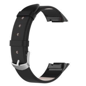 Fitbit Charge 6/5 Klockarmband i läder - Svart
