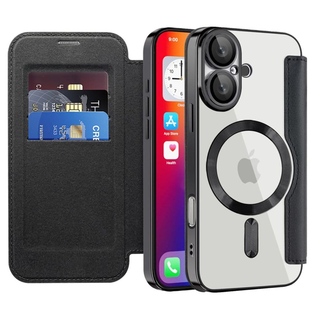 iPhone 16 Fodral med Kortplatser - Svart - Bild 2