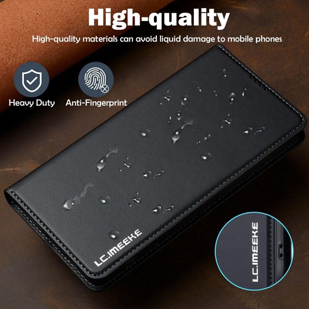 LC.IMEEKE Samsung Galaxy S25 FE Plånboksfodral - Svart - Bild 9
