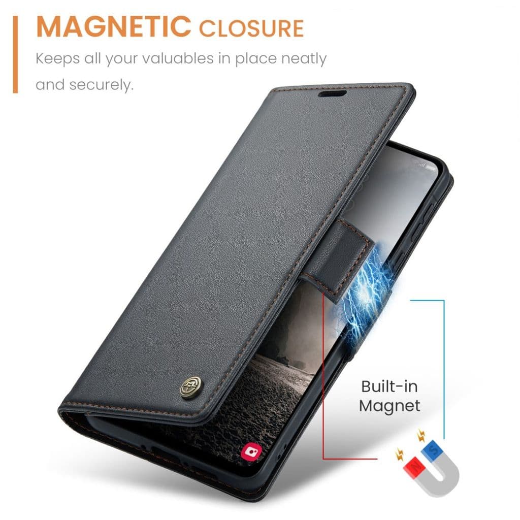 CASEME Samsung Galaxy A56 5G Fodral med RFID-blockering - Svart - Bild 7