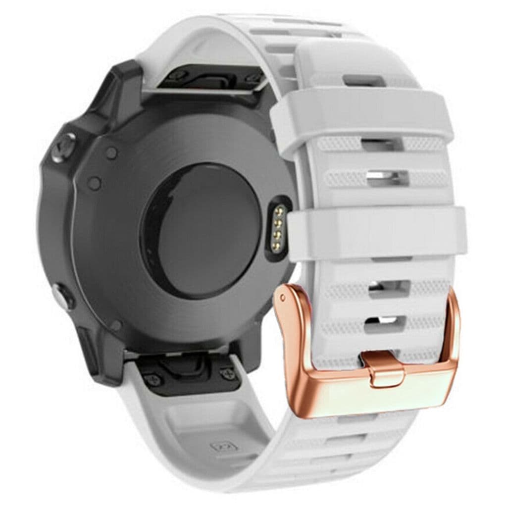 Garmin Fenix 7S/6S/5S/Instinct 2S etc. Silikon Klockarmband - Vit - Bild 2
