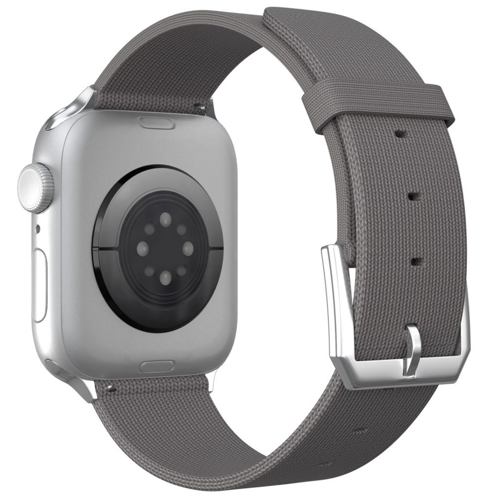 Apple Watch 42/41/40/38mm Justerbart Nylonarmband - Grå
