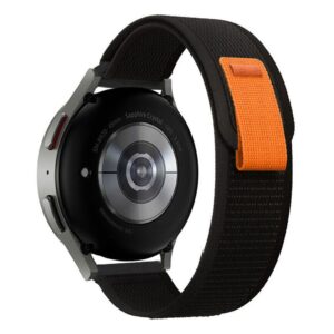 Samsung Gear S3 Frontier/Classic/Gear2 m.fl. Nylonarmband - Svart