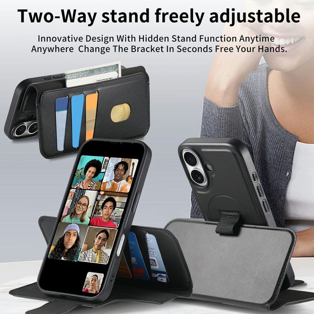 CASENEO iPhone 16 Fodral med Stativ - Svart - Bild 9