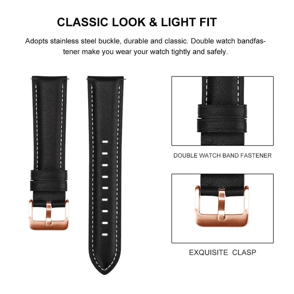 Garmin Forerunner 265S Klockarmband i Läder, 18mm - Vit - Bild 3