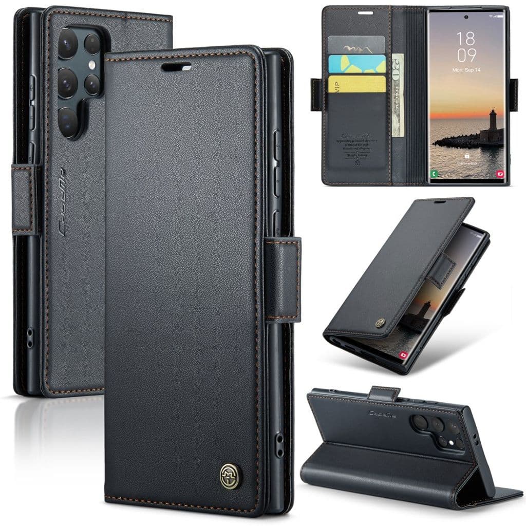CASEME Samsung Galaxy S25 Ultra Plånboksfodral - Svart