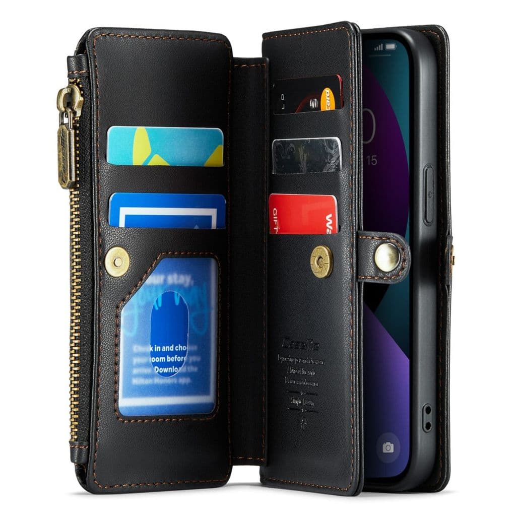 iPhone 13 Plånboksfodral Korthållare – Svart - Bild 2