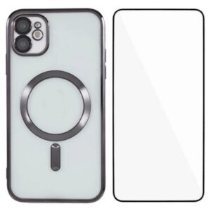 iPhone 11 MagSafe-kompatibelt skal med skärmskydd – Svart
