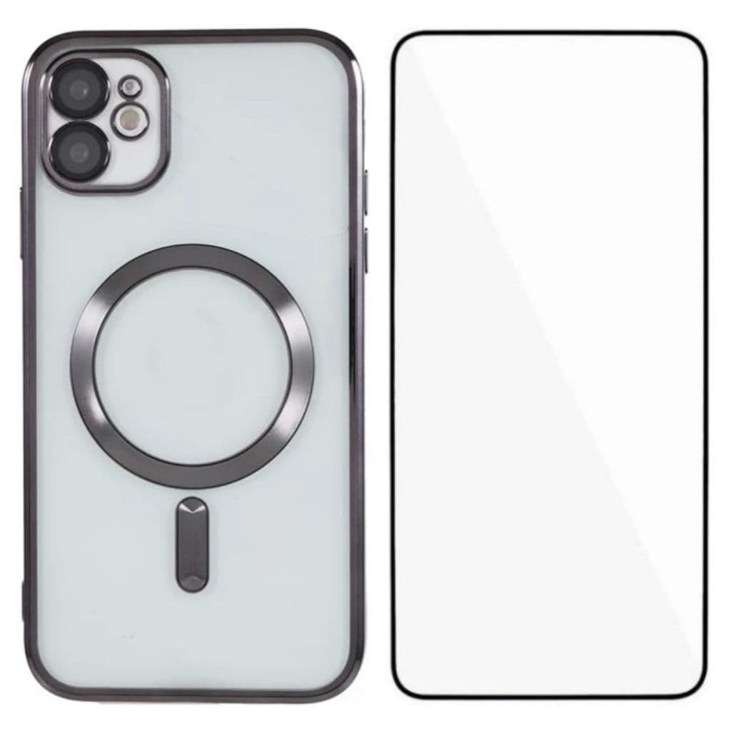 iPhone 11 MagSafe-kompatibelt skal med skärmskydd – Svart