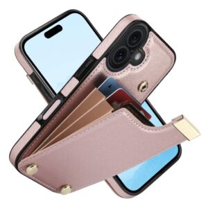 iPhone 17 Plånboksfodral med kortfack - Roséguld