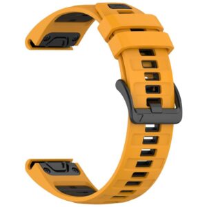 Garmin Fenix 8/Fenix E/Quatix 7 Pro etc Klockarmband – Orange/Svart