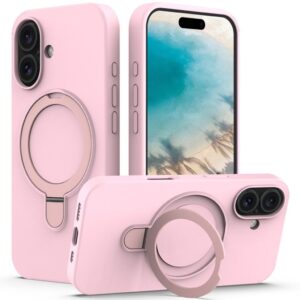 iPhone 16 Plus MagSafe Skal med ställ - Rosa