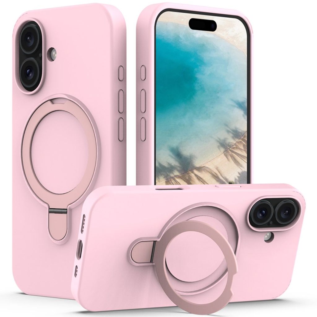 iPhone 16 Plus MagSafe Skal med ställ - Rosa