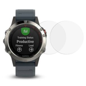 Garmin Fenix 5/5 Plus/5X/5X Plus Skärmskydd i härdat glas 2-pack - Transparent