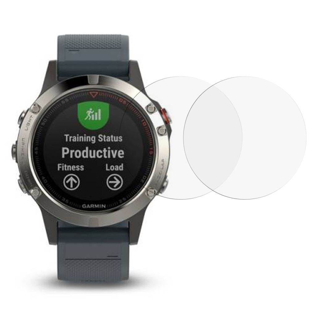 Garmin Fenix 5/5 Plus/5X/5X Plus Skärmskydd i härdat glas 2-pack - Transparent