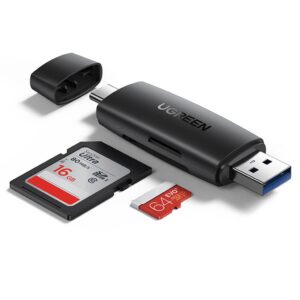 Ugreen USB-C/USB-A Kortläsare - Svart
