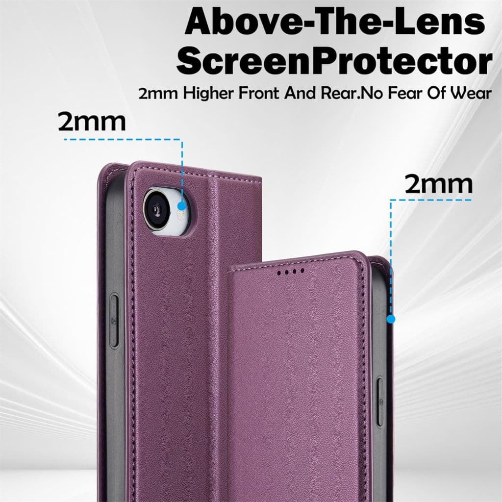 LC.IMEEKE iPhone 16e Plånboksfodral Stativ – Lila - Bild 7
