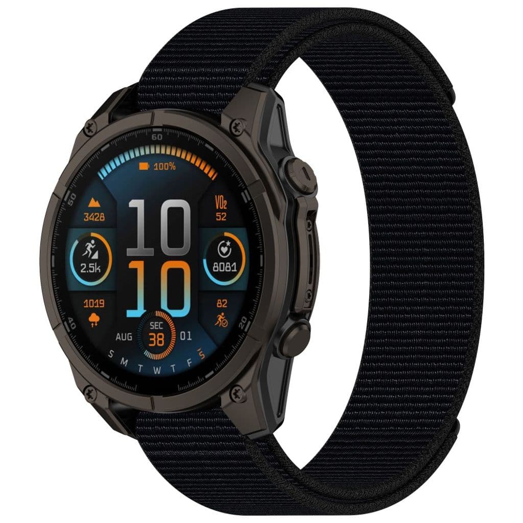 Garmin Fenix 8 47mm etc. Klockarmband i nylon - svart - Bild 3