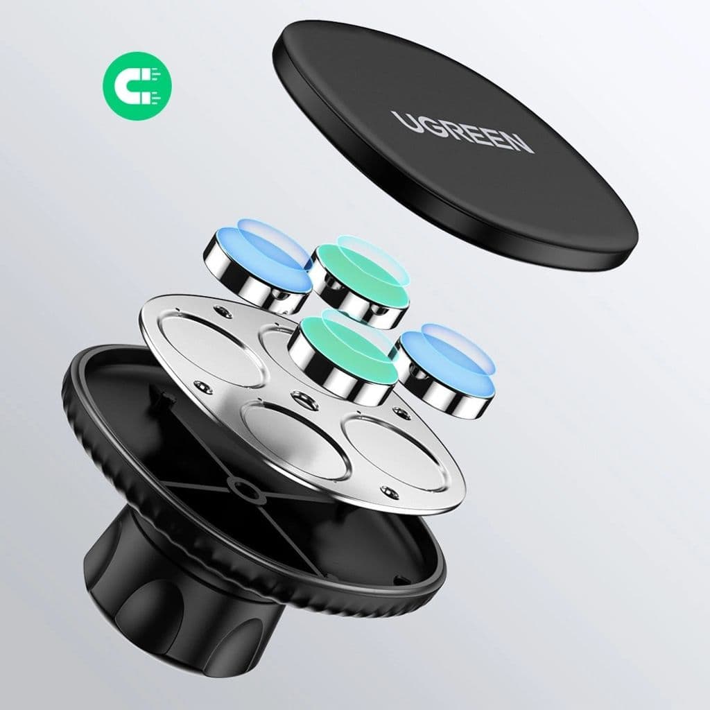 Ugreen Magnetic telefonhållare för bilens instrumentbräda - Svart - Bild 5