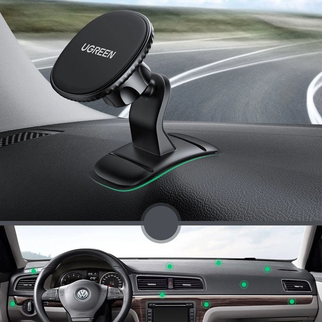 Ugreen Magnetic telefonhållare för bilens instrumentbräda - Svart - Bild 2