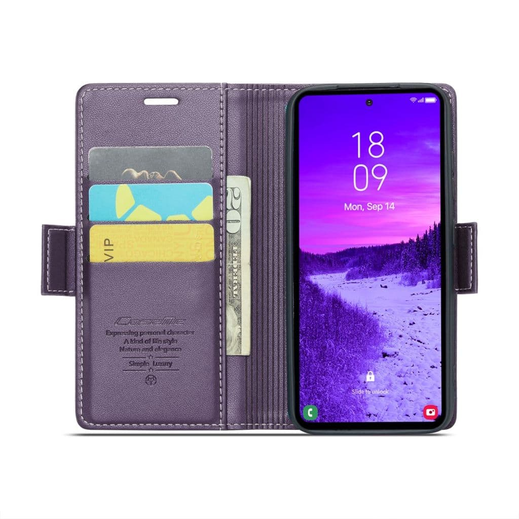 CASEME Samsung Galaxy S25 Plånboksfodral - Lila - Bild 3