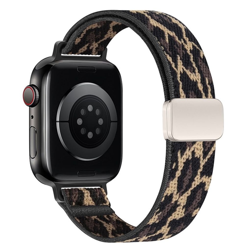 Apple Watch 49/46/44/42mm Smalt Nylonarmband - Leopard