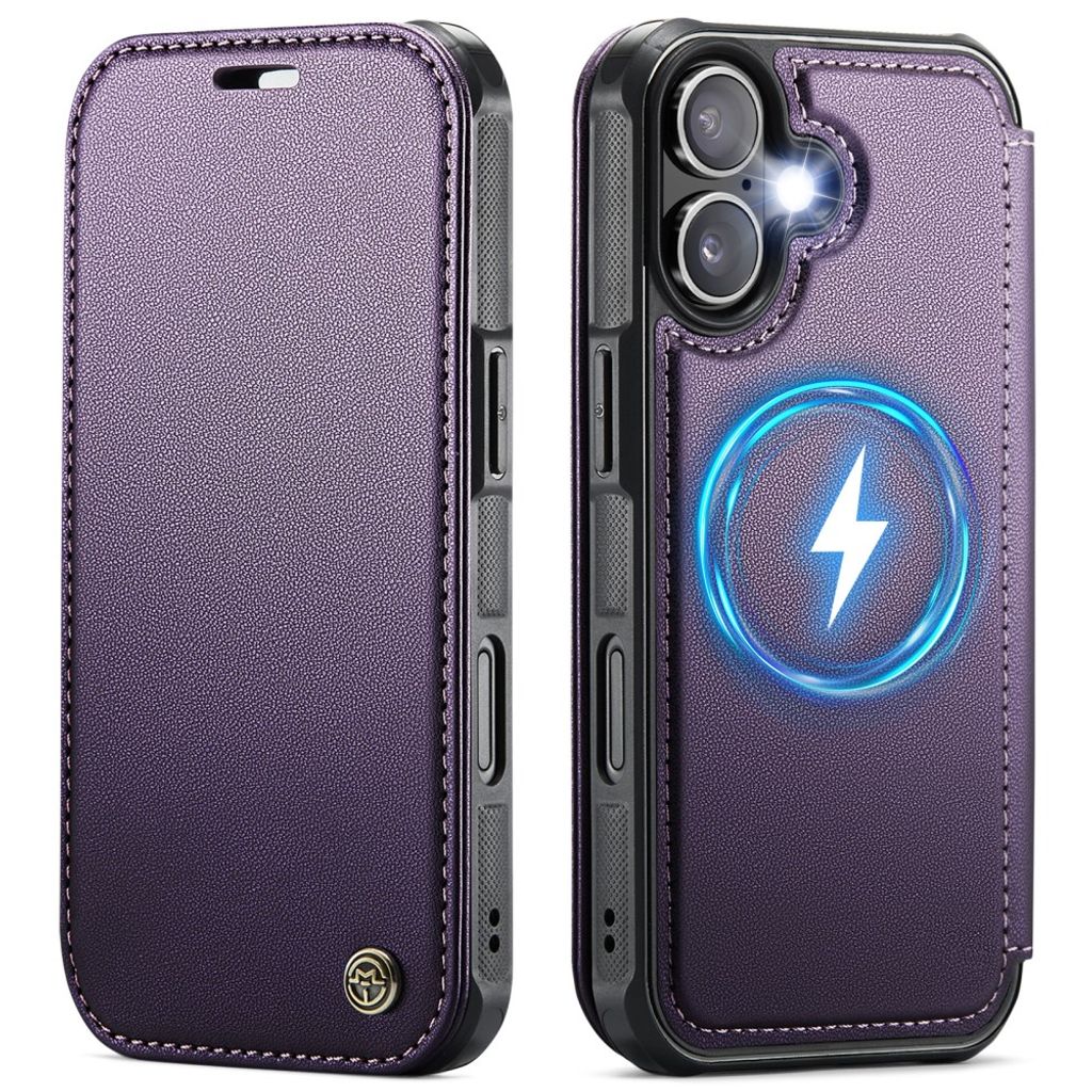 CASEME iPhone 16 Plus Plånboksfodral MagSafe Lila