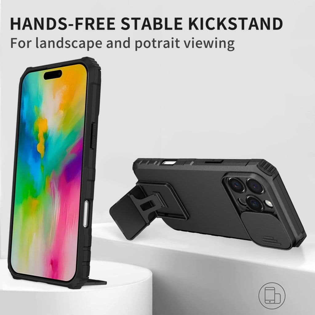 iPhone 16 Pro Max Skal med kameraskydd - Svart - Bild 3