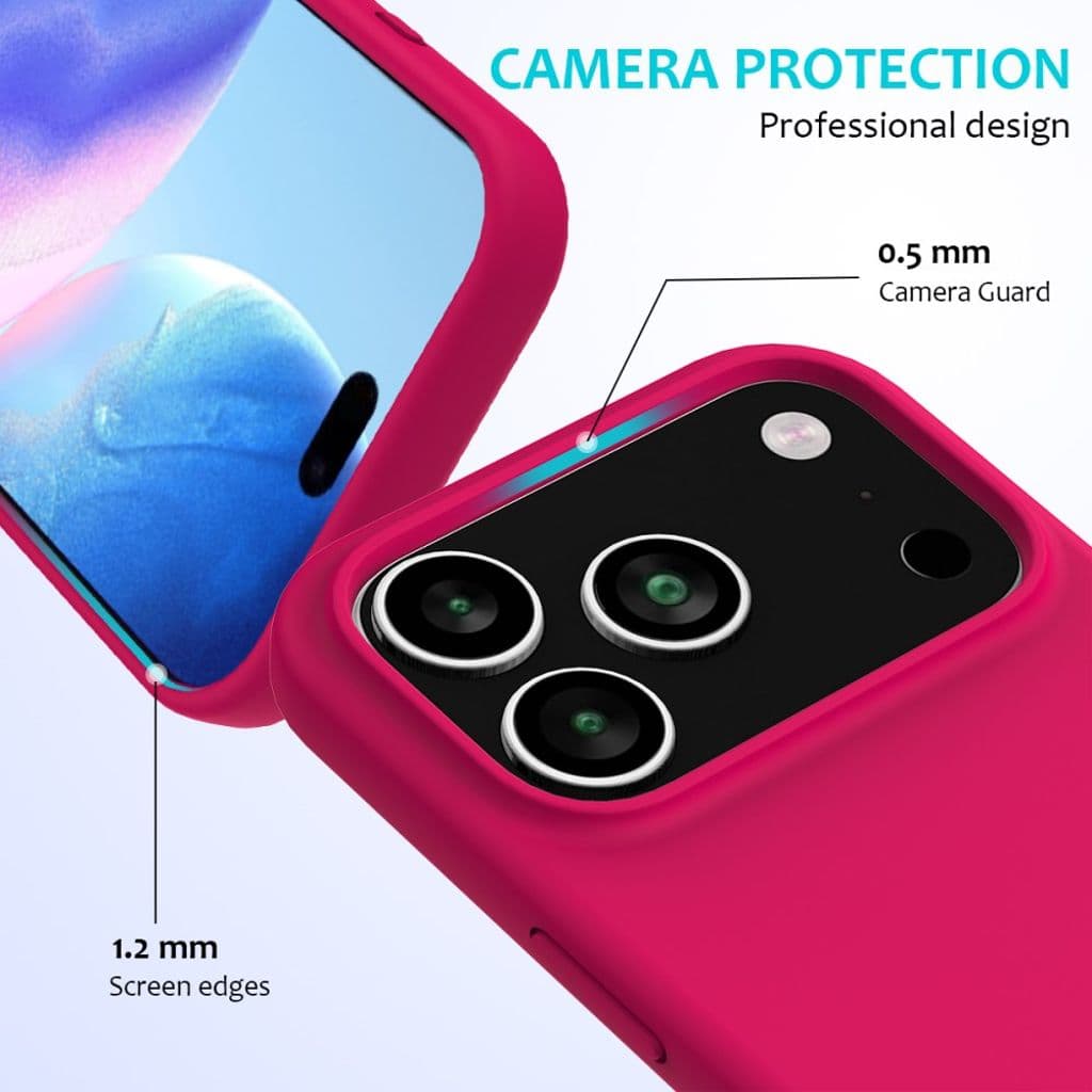 iPhone 17 Pro Max Silikonskal - Chockrosa - Bild 2