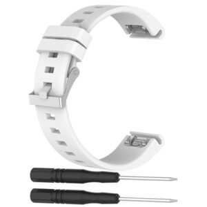 Garmin Fenix 5/Forerunner 935/Approach S60 etc. Klockarmband i silikon - Vit