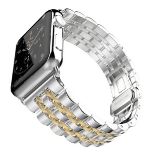 Apple Watch 42/44/46/49mm Länkarmband i rostfritt stål - Silver/Guld