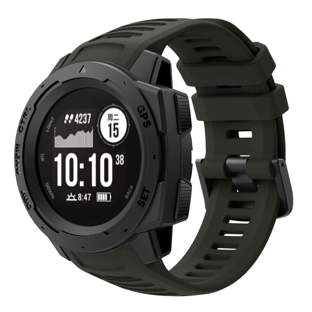 Garmin Instinct / Instinct 2 etc. Klockarmband i silikon - Grå - Bild 3