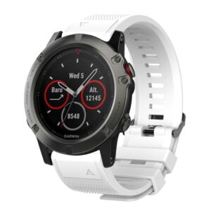 Garmin Fenix 5S Klockarmband i silikon - Vit
