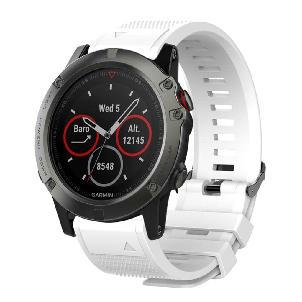 Garmin Fenix 5S Klockarmband i silikon - Vit