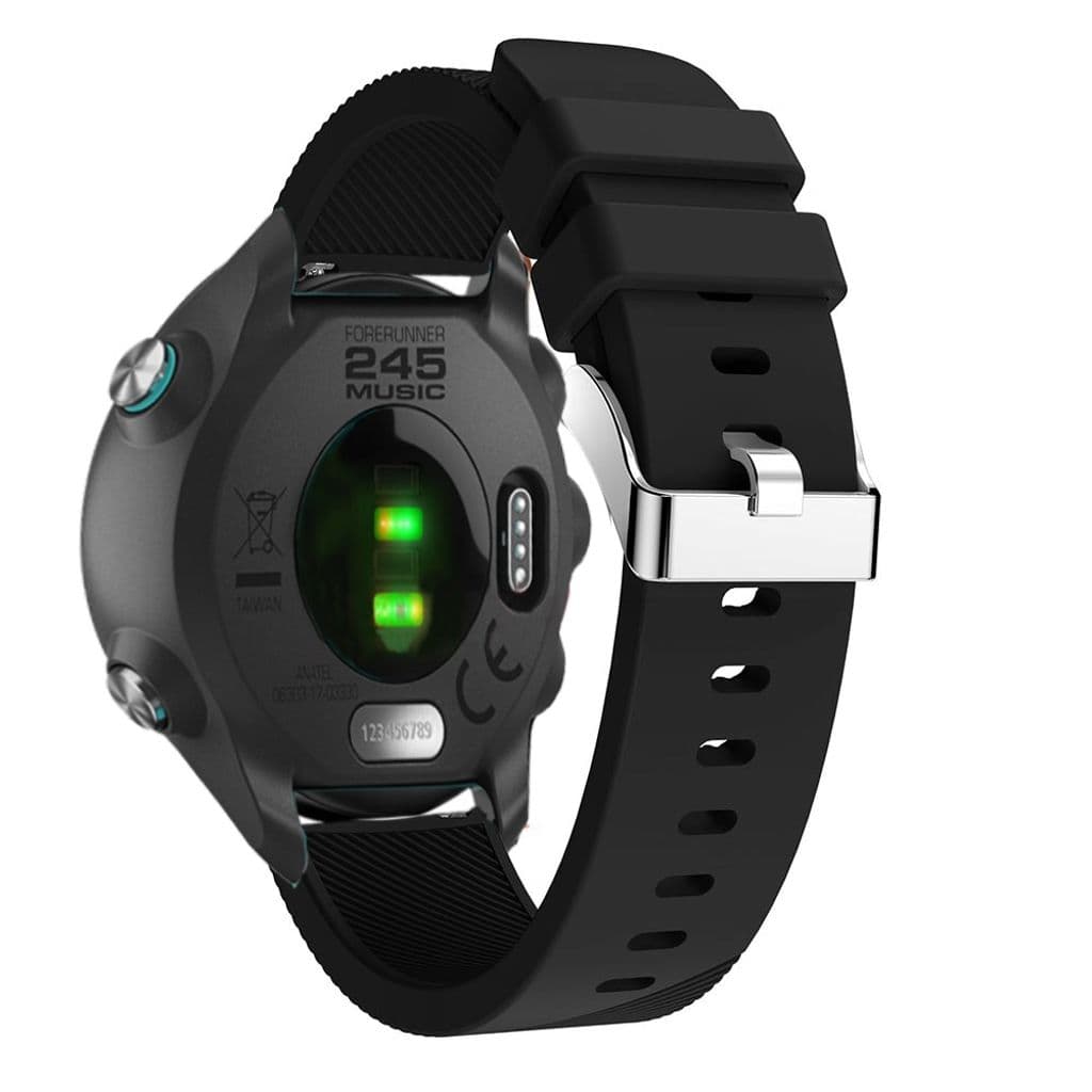 Silikonarmband Garmin VivoActive 3/VivoMove HR/Forerunner 645 – Svart