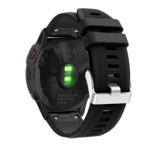 Garmin Fenix 7/6/6 Pro/Forerunner935/945 etc. Klockarmband i silikon - Svart