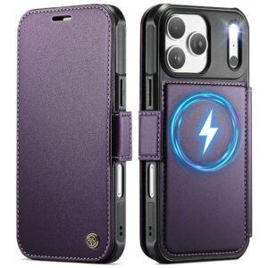 CASEME MagSafe Plånboksfodral med RFID-skydd till iPhone 18 Pro Max/17 Pro Max - Lila