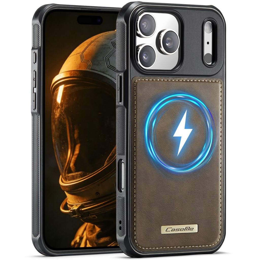 CASEME C69 Magnetiskt Skal i PU-läder till iPhone 18 Pro Max/17 Pro Max - Brun