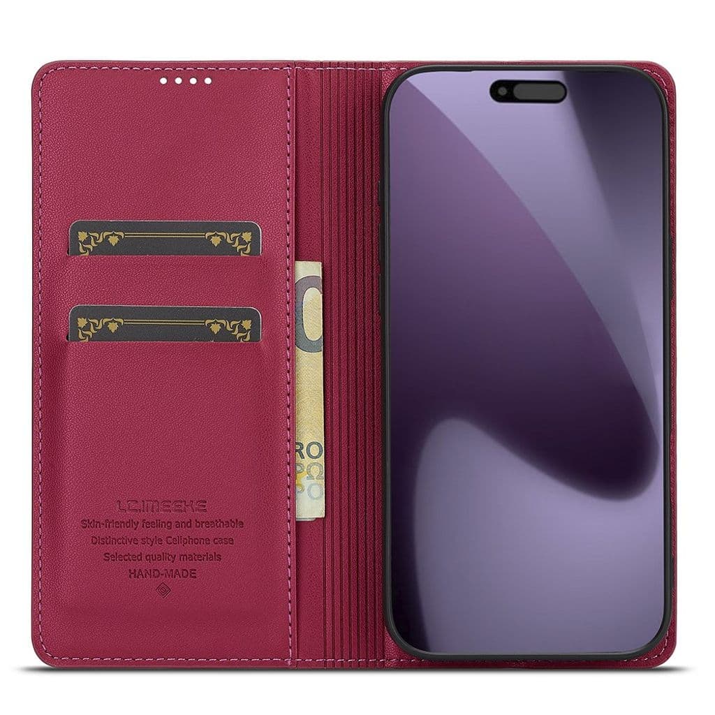 LC.IMEEKE iPhone 17 Pro Plånboksfodral – Rosa - Bild 2