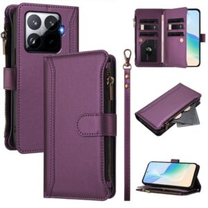 Xiaomi 15T Pro Plånboksfodral med 9 kortfack - Lila