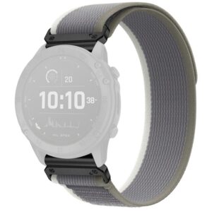 Garmin Fenix 8 Pro/Quatix 8 51mm Elastiskt nylonarmband - Grön/Grå