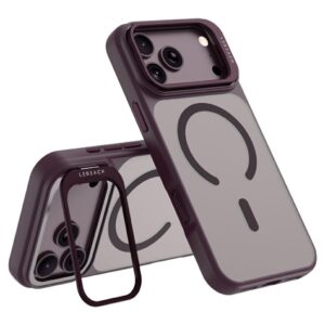 LEREACH MagSafe Skal med ställ till iPhone 18 Pro Max/17 Pro Max - Körsbärsröd