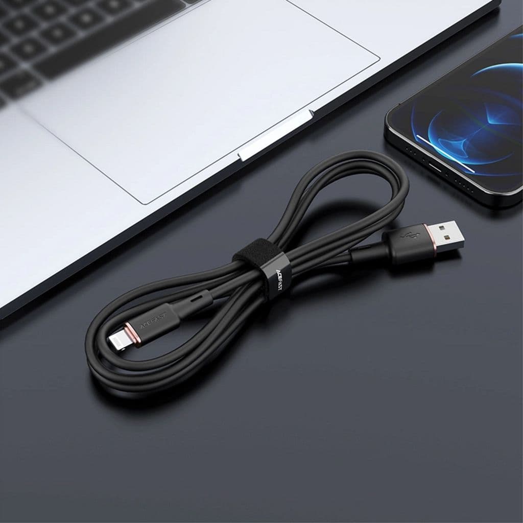 Acefast USB-A till Lightning MFI-kabel, 2,4A, 1,2m - svart - Bild 5