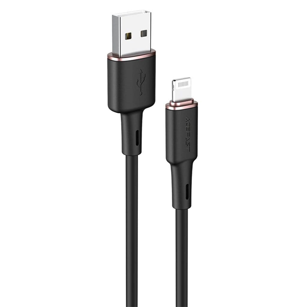 Acefast USB-A till Lightning MFI-kabel, 2,4A, 1,2m - svart