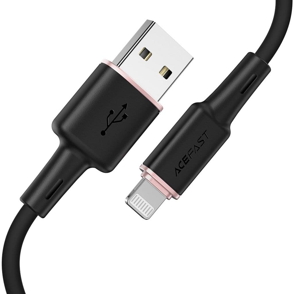 Acefast USB-A till Lightning MFI-kabel, 2,4A, 1,2m - svart - Bild 4