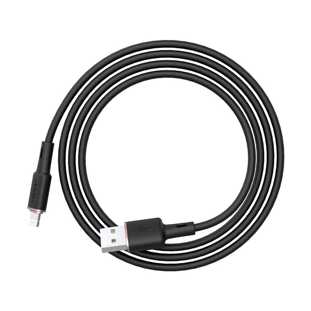 Acefast USB-A till Lightning MFI-kabel, 2,4A, 1,2m - svart - Bild 3