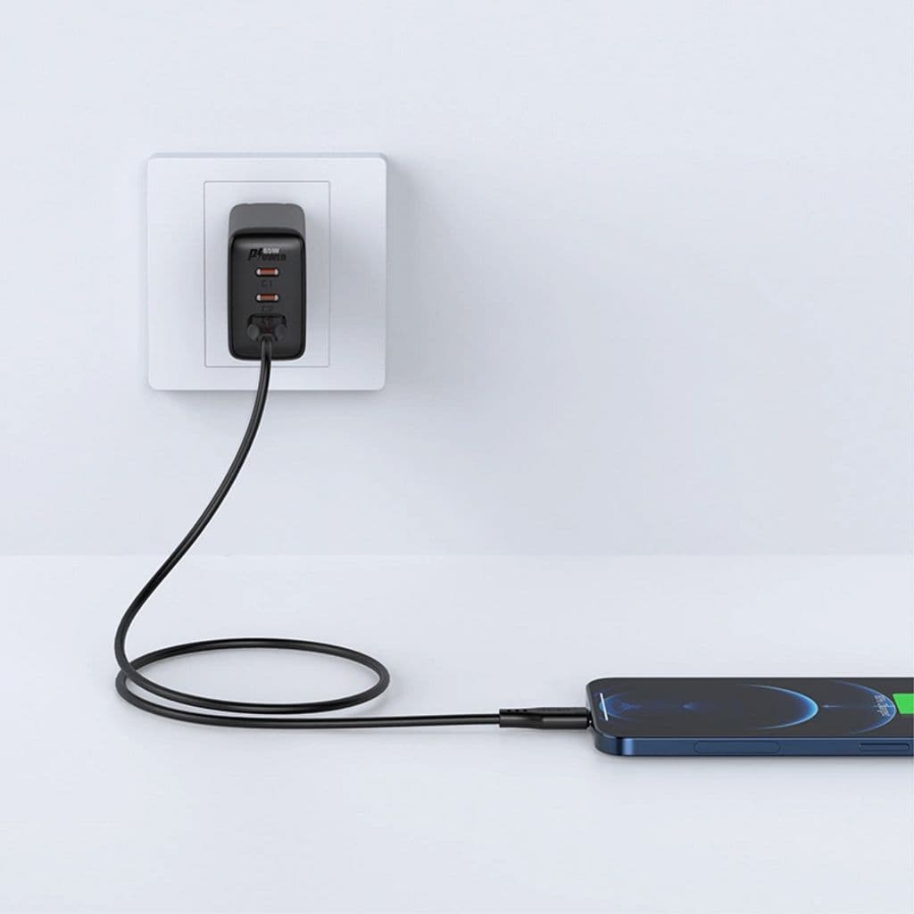 Acefast USB-A till Lightning-kabel MFI, 2,4A, 1,2m - svart